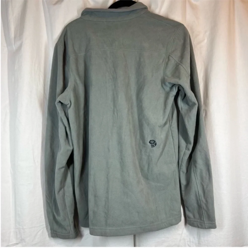 Mountain hardwear 1/4 zip fleece pullover soft green casual minimal